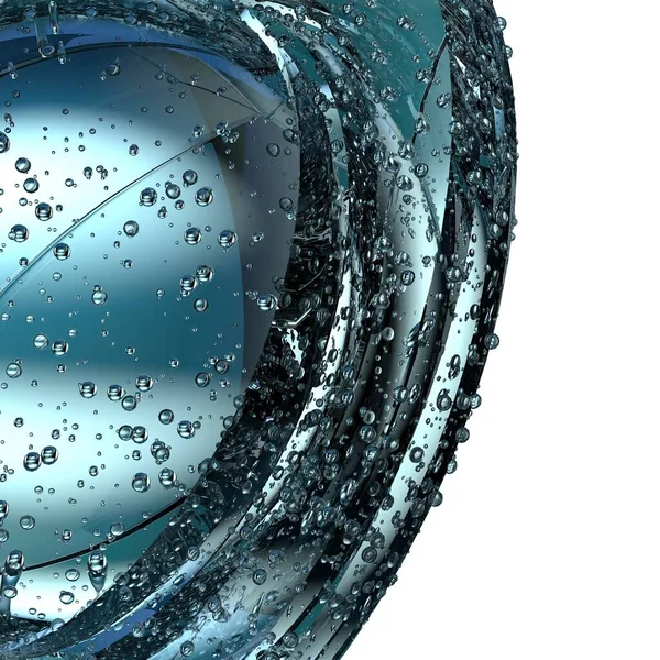 Geometría Transparente Cristal Aislado Atmósfera Fría Abstracta Del Envase Helado — Foto de Stock