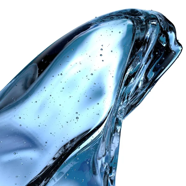 Свіжі Кристали Льоду Колір Охолодженої Води Спринцювальні Коштовності Влітку Блакитний — стокове фото