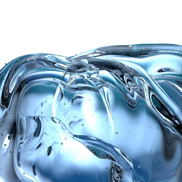 Friss Jégkristályok Hideg Nyári Víz Varázsa Kék Absztrakt Elegáns Modern — Stock Fotó