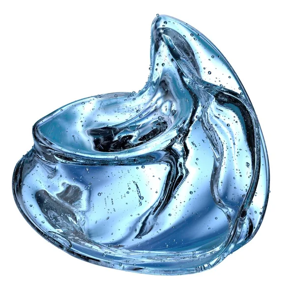 新鮮な氷の結晶 冷たい水の色 宝石のような美しい青 抽象的 エレガントでモダンな3Dレンダリングイメージ 高解像度の3Dレンダリングイメージ — ストック写真