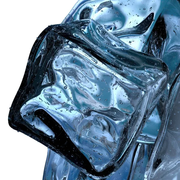 Friss Jégkristályok Hűvös Mint Víz Gyönyörű Mint Ékszerek Kék Absztrakt — Stock Fotó