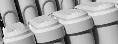 Makine ve yapı arasındaki eğik boru Karşıtlığı Gri Soyut, Zarif ve Modern 3D Görüntüleme Yüksek Çözünürlüğü 3D görüntüleme