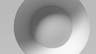 Küre ve oyuklardan oluşan minimal düz ışını, basit geometriyi kullanarak sanatın çağdaş çalışmalarını oluşturan gri soyut 3D görüntüleridir. Yüksek Çözünürlüklü 3D görüntüleme
