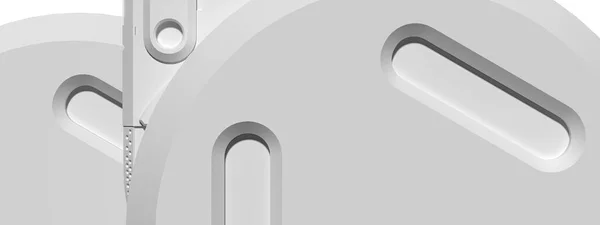 Футуристическая Мода Механическую Панель Твердой Поверхности Серый Абстрактный Элегантный Современный — стоковое фото