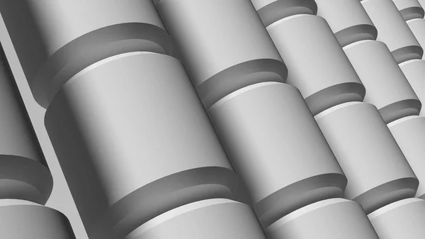 Minimal Flat Ray Cylinder Minimal Flat Ray Gray Abstract Rendering — Stock Photo, Image