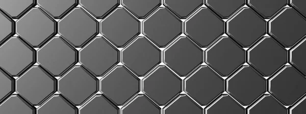 Hexagon Patroon Vers Gekoeld Verfrissend Drankje Zilver Abstract Elegant Modern — Stockfoto