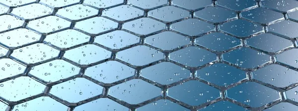 Hexagonaal Patroon Koel Fris Als Water Abstract Elegant Modern Weergave — Stockfoto