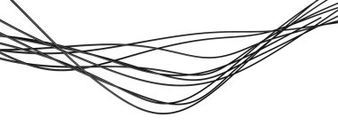 Modern Bezier kıvrımlarının kıvrımları siyah-yüksek çözünürlüklü, soyut, zarif ve modern 3D görüntüler oluşturur.