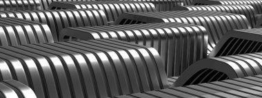 Dalgalı Bezier Konforlu metalik ton Gümüş metalik soyut, zarif ve modern 3D görüntüleme çözünürlüğü 3D