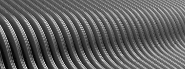 Dalgalı Bezier Konforlu metalik ton Gümüş metalik soyut, zarif ve modern 3D görüntüleme çözünürlüğü 3D