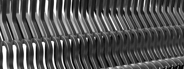 Wavy Bezier Confortável Tom Metálico Prata Metálico Abstrato Elegante Moderno — Fotografia de Stock