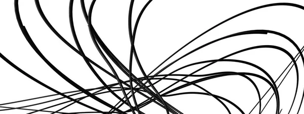 Zeitgenössischer Künstlerischer Ausdruck Zarter Bezier Kurven Feiner Linien Schwarzes Abstraktes lizenzfreie Stockbilder