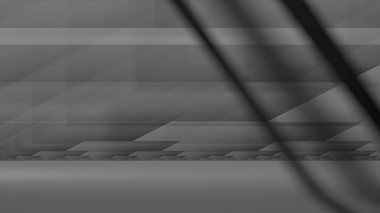 Odada ışık ve gölge, ağaçların arasından süzülen perdeler ve güneş ışığı, GOBO ışığı, gri ve siyah, zarif ve modern 3D arkaplan görüntüsü 3D görüntüleme çözümü