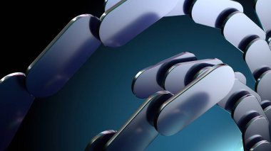 Üst üste binen metal plakalı bir gökkuşağının zarif ve modern 3D görüntüleme arkaplanı 3D yüksek çözünürlüklü görüntüleme