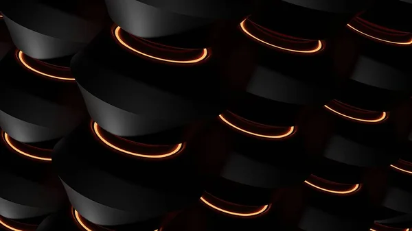 Sci Многие Беспроводные Спикеры Перламутровым Оранжевым Черным Элегантным Современным Рендерингом — стоковое фото