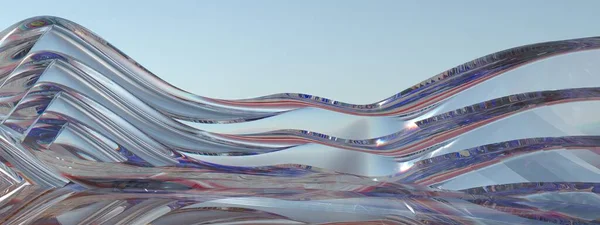 Ein Modernes Kunstähnliches Design Von Bezier Kurven Mit Einem Glas — Stockfoto