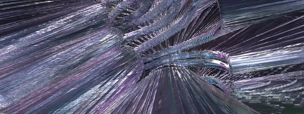 Kristall Mineral Vergrößerte Reflexion Und Brechung Lila Elegant Modern Rendering — Stockfoto