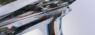 Çarpık Cam Genişletilmiş Dağılım Renksiz Modern 3D Görüntü Oluşturma Arkaplan Yüksek Çözünürlüklü 3D Resim Hazırlama