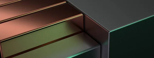 Copper Box Collective Metallic Elegant Modern 3D Rendering Image Backgroundhigh Resolution 3D rendering image