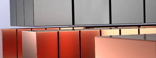Copper Dynamic Box Metallic Elegant Modern 3D Rendering Image Backgroundhigh Resolution 3D rendering image