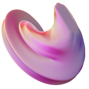 İzole edilmiş disk çözünürlüğü gibi çarpık pembe zarif modern 3D görüntülerin soyut arkaplanı