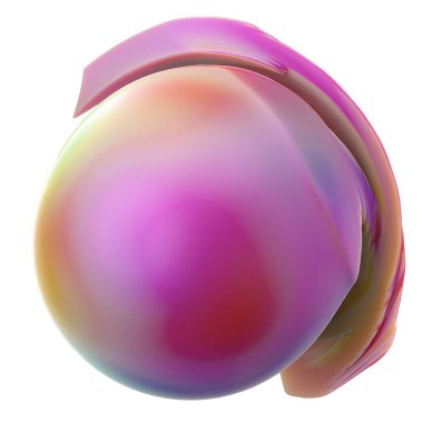 Pembe Zarif Modern 3D Yapılandırma Görüntü Özeti İzole Küreler ve Çarpık Kıvrımlı Yüksek Çözünürlüklü 3D görüntüleme