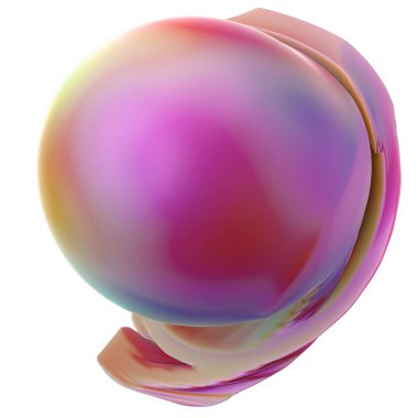 Pembe Zarif Modern 3D izole edilmiş küreler ve eğri geometri yüksek çözünürlüklü 3D görüntüleme ile soyut resim oluşturma arkaplanı