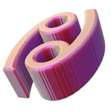 İzole edilmiş Ohm Pembe Zarif Modern 3D Görüntü Özeti Özet Arkaplan Yüksek Çözünürlüklü 3B görüntüleme