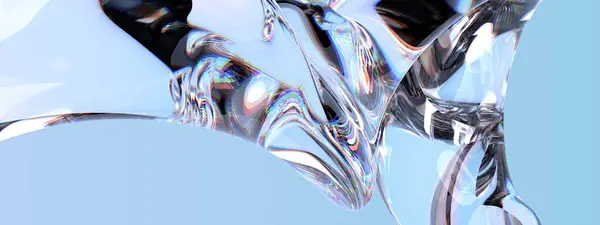 Kristalls Erfrischendes Und Schönes Glas Wasserähnlich Elegant Und Modern Rendering Stockbild