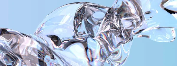Kristallklares Erfrischendes Glas Wasserähnliches Elegantes Und Modernes Rendering Abstrakter Hintergrund lizenzfreie Stockfotos