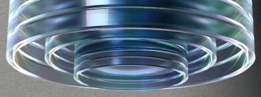 Üst üste binen Lens Taze Şeffaf Şeffaf Cam Zarif Modern 3D Yapılandırma Soyut Arka plan Yüksek Çözünürlük 3D