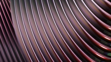 Pembe Zarif Modern 3D Yapılandırma Soyut Arkaplan Bükülmüş ve Bükülmüş Metal Çarşaf Çözümleme 3B Görüntü