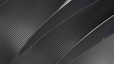 Modern 3D Soyut Metal Tabaka ve Beton Modern Sanat Bezier Eğrisi ve Lüks Gümüş Zarif Modern 3D Renderleme. Yüksek kalite 3d illüstrasyon