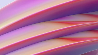 Organik Modern Lüks Eğri Renkli Modern 3D Görüntü Oluşturma Özeti Yüksek Çözünürlüklü 3D Resim