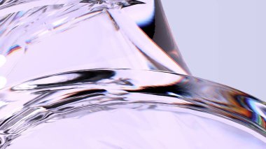 Zarif ve Modern 3D Yapılandırma Soyut Arkaplanı Organik Cam Modern Sanat Nesnesinin Gizemli Soğukluğu Yüksek Kaliteli 3D Görünümü