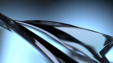 Mavi Kristal Serin Kırılma ve Yansıma Modern 3D Soyut Arkaplan Yüksek Kaliteli 3D Görüntü