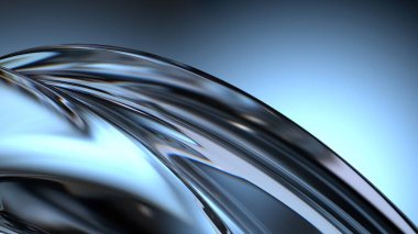 Mavi Kristal Berrak Taze Kırılma ve Yansıma Modern 3D Soyut Arkaplan Yüksek Kaliteli 3D Görüntü