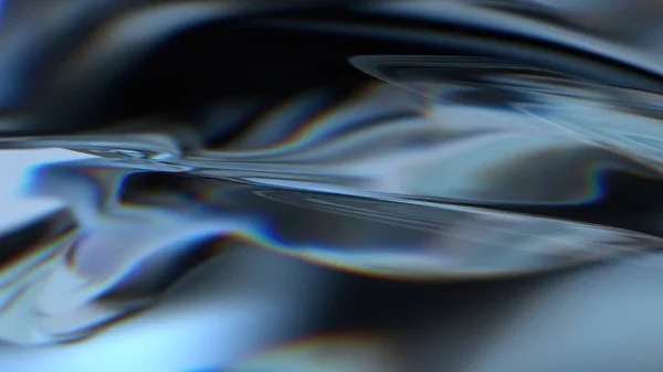 Mavi Kristal Tazeleyici Refraksiyon ve Yansıma Modern 3D Soyut Arkaplan Yüksek Kaliteli 3D Görüntü