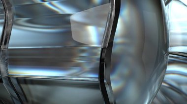 Glass Object Organik Şeffaf Kırılma ve Yansıma Muhteşem Modern 3D Çizim Soyut Arkaplan Yüksek Kaliteli 3d