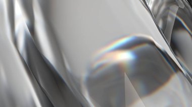Renksiz Organik Cam Şeffaf Kırılma ve Yansımayı Tazeleyen Modern 3D Soyut Arkaplan Yüksek Kaliteli 3D Görüntü