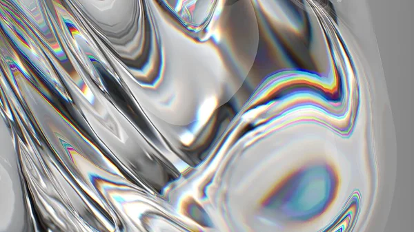 Renksiz Organik Camların Güzel Taze Yansıması ve Yansıması Modern 3D Soyut Arkaplan Yüksek Kaliteli 3D Görüntü