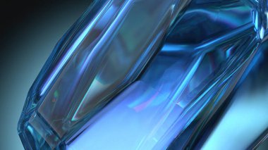 Safir cevheri benzeri güç taşı Şeffaf Şeffaf Modern 3D Yapılandırma Soyut Arkaplan Yüksek Kaliteli 3d illüstrasyon