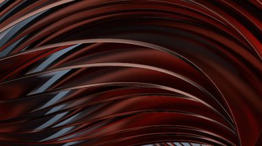 Copper Metal Texture Wavy Curtain Unified Bezier Curve Elegant Modern 3D Rendering Abstract Background High quality 3d illustration clipart
