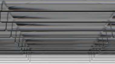 Kristal ve Duvarlarla Beton Döşeme Temiz ve Çağdaş Mimarlık ve Tasarım Elementleri Zarif ve Modern 3D Soyut Arkaplan Yüksek Kaliteli 3D Görüntü