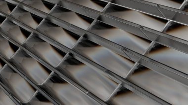 Kristal ve Duvar Çağdaş Tasarım Elementleri ve Sofistike Mimarisi olan Beton Döşeme Zarif ve Modern 3D Soyut Arkaplan Yüksek Kaliteli 3D Görüntü