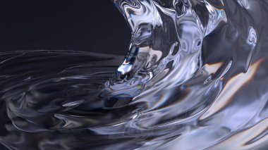 Karanlık Atmosfer Temiz Cam Sakin Modern Sanatsal Zarif Modern 3D Görüntü Özeti Yüksek Kaliteli 3D Görüntü