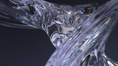 Koyu Atmosfer Temiz Gözlük Bezier Eğri Şık ve Modern 3D Görüntü Özeti Yüksek Kaliteli 3D Görüntü