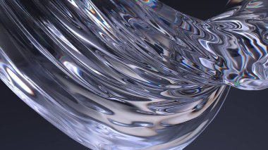 Karanlık Atmosfer Temiz Cam Şık Modern 3D Soyut Arkaplan Yüksek Kaliteli 3D Görüntü