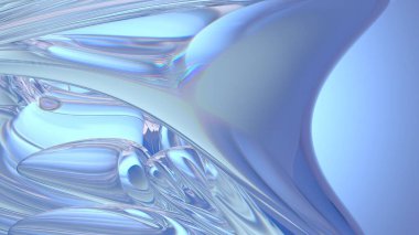 Organik Şeffaf Modern 3D Soyut Arkaplan Buz Kristali Yüksek Kaliteli 3d Görüntü