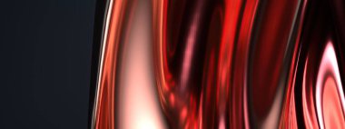 Copper Metal Thin Curtain Contemporary, Surfaced, Wavy, Abstract Backgrounds in Elegant and Modern 3D Rendering High quality 3d illustration clipart